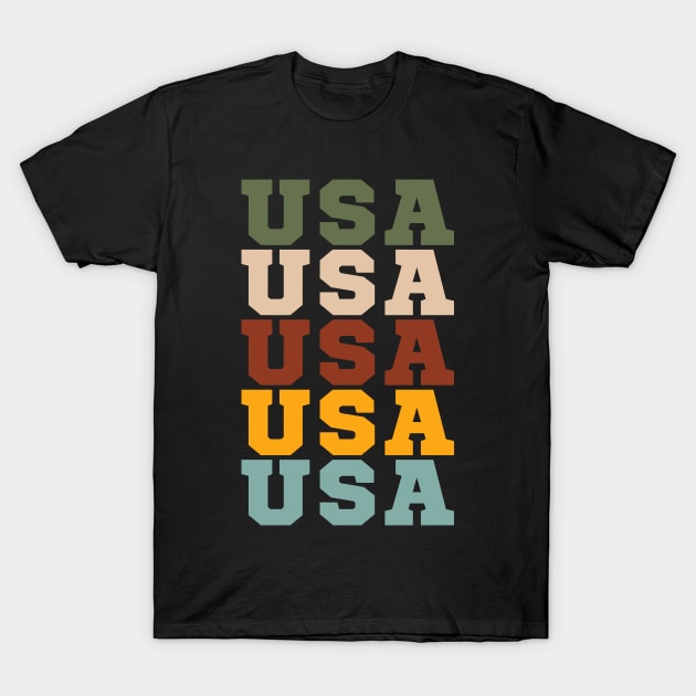 USA SPORT ATHLETIC STYLE U.S.A INDEPENDENCE DAY 4TH JULY TEE T-Shirt by CoolFactorMerch